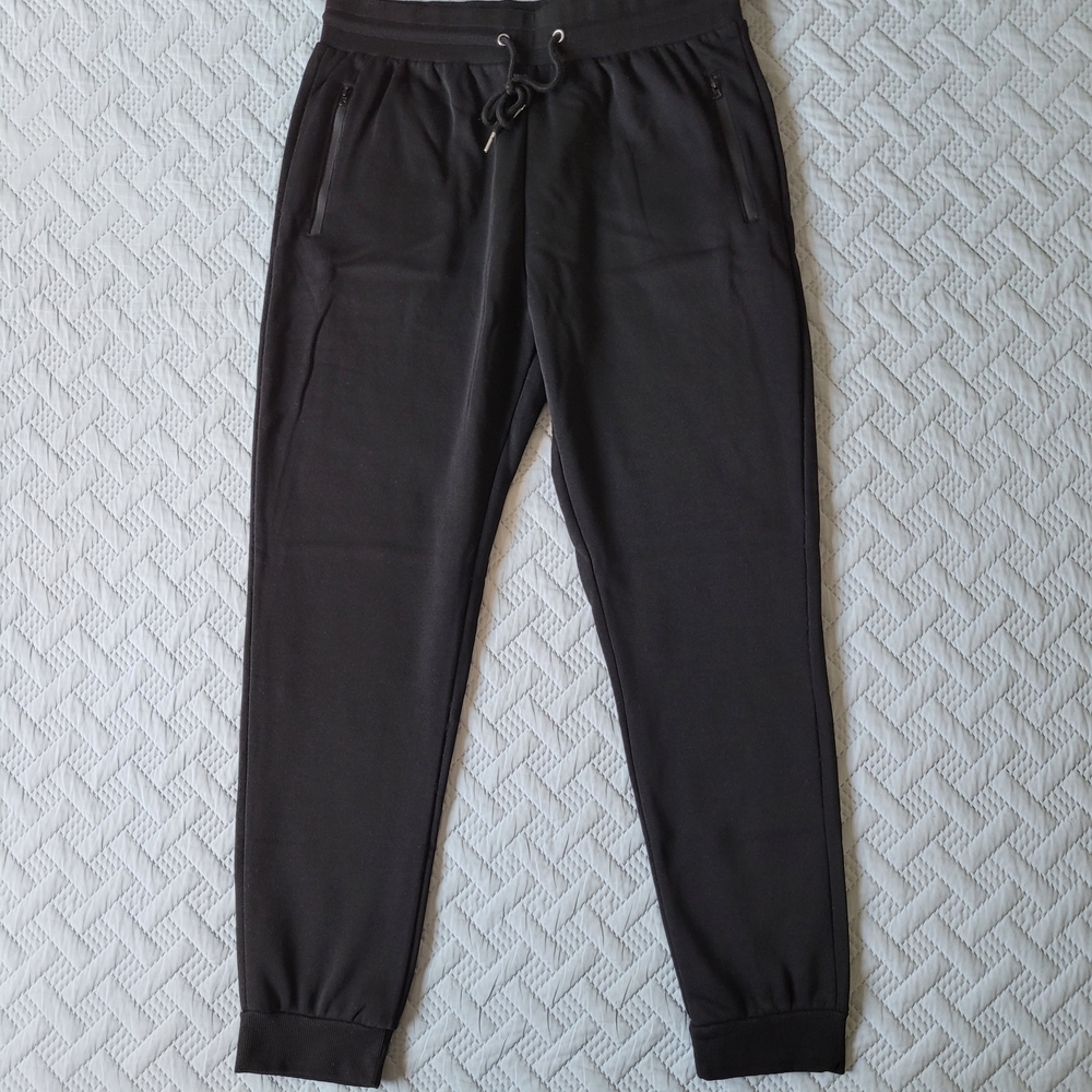 Men's Fleece Black Jogger Pants